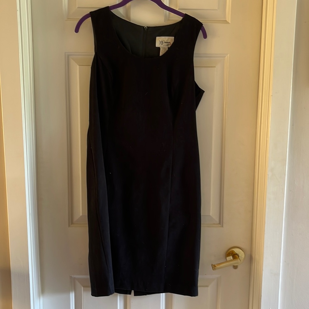 Light faux suede knee length dress